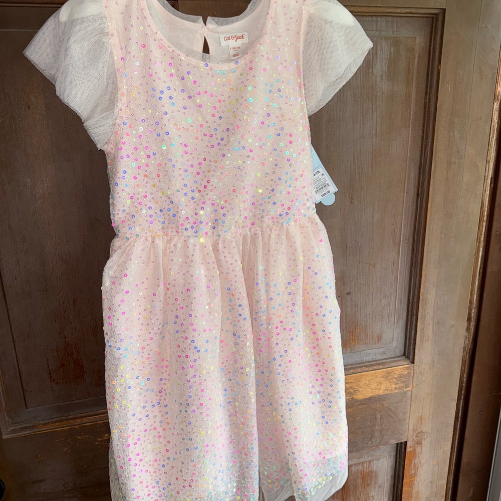 Cat & Jack Light Pink Sequins Dress